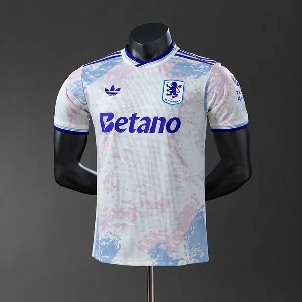 Camiseta de fútbol Aston Villa 2025/26 VISITANTE MANGA CORTA VERSION JUGADOR